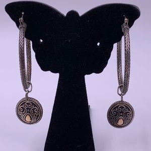 Vintage Silver and Bronze Earrings.